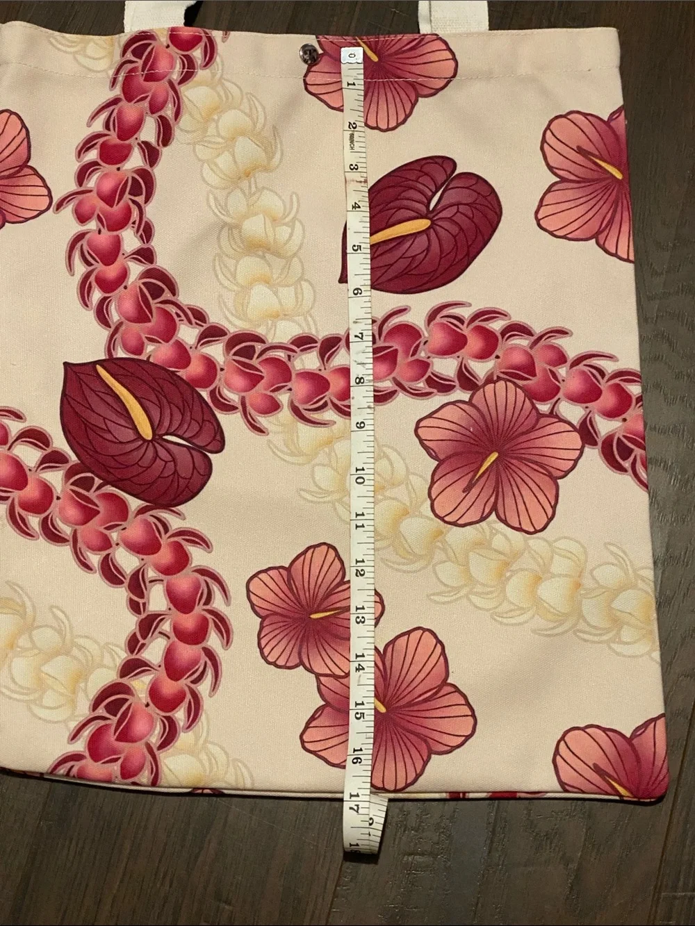 NWT Island Sense Pink Floral Canvas Tote Bag 🩷🖤